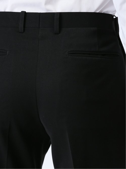 ストレッチウォッシャブル スリムフィット 2ボタンツーピース フォーマルスーツ 黒無地