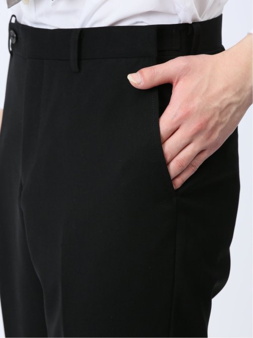 ストレッチウォッシャブル スリムフィット 2ボタンツーピース フォーマルスーツ 黒無地