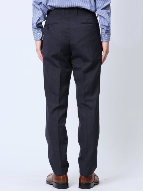 ウール混 スリムフィット 2ボタン2ピーススーツ 組織青