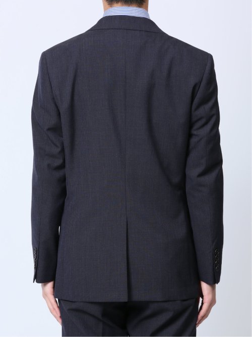 ウール混 スリムフィット 2ボタン2ピーススーツ 組織青
