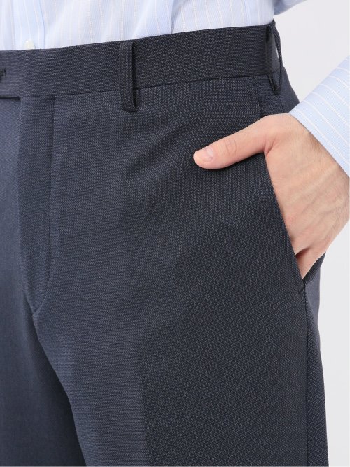 ストレッチウォッシャブル レギュラーフィット 2ボタン2ピーススーツ 組織紺