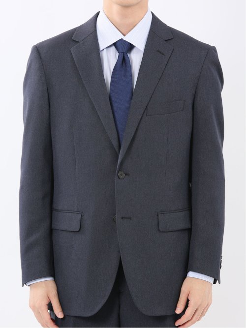 ストレッチウォッシャブル レギュラーフィット 2ボタン2ピーススーツ 組織紺