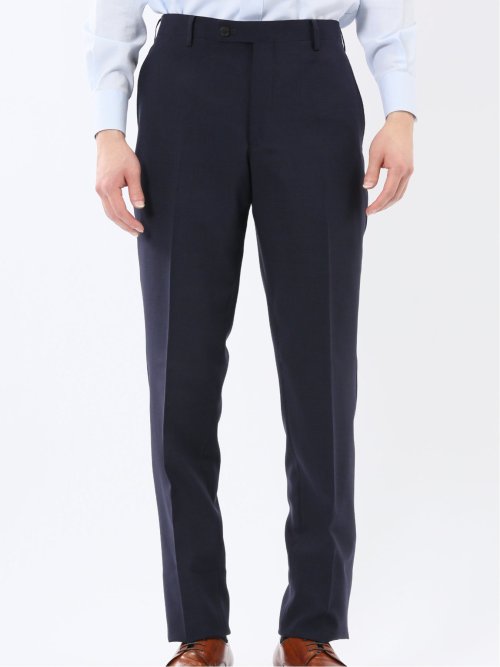 ストレッチウォッシャブル レギュラーフィット 2ボタン2ピーススーツ 組織紺