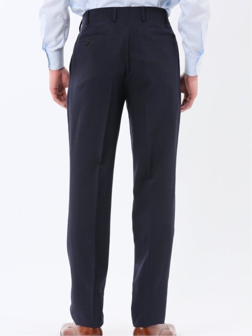 ストレッチウォッシャブル レギュラーフィット 2ボタン2ピーススーツ 組織紺