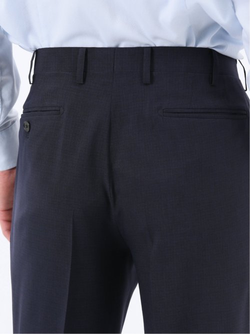 ストレッチウォッシャブル レギュラーフィット 2ボタン2ピーススーツ 組織紺