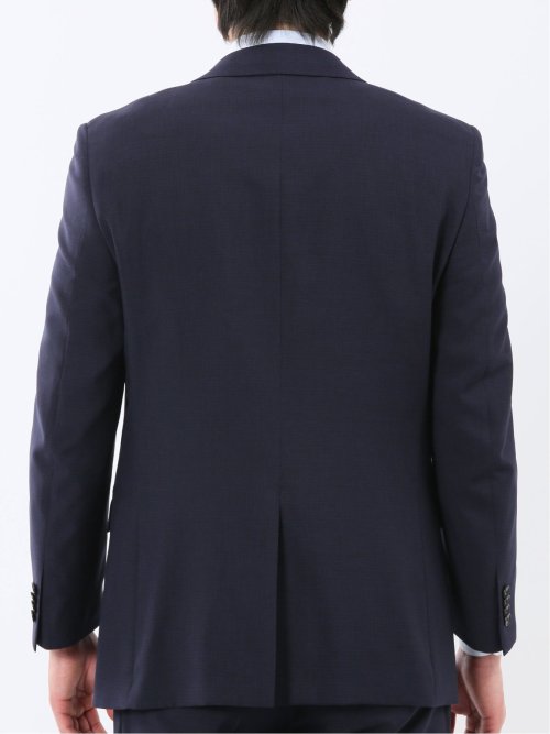 ストレッチウォッシャブル レギュラーフィット 2ボタン2ピーススーツ 組織紺