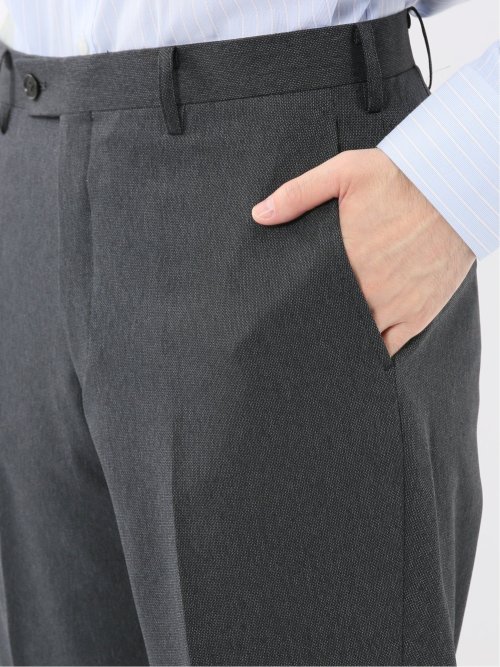 ストレッチウォッシャブル レギュラーフィット 2ボタン2ピーススーツ 組織グレー