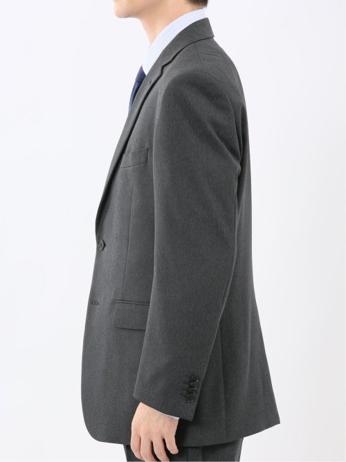 ストレッチウォッシャブル レギュラーフィット 2ボタン2ピーススーツ 組織グレー