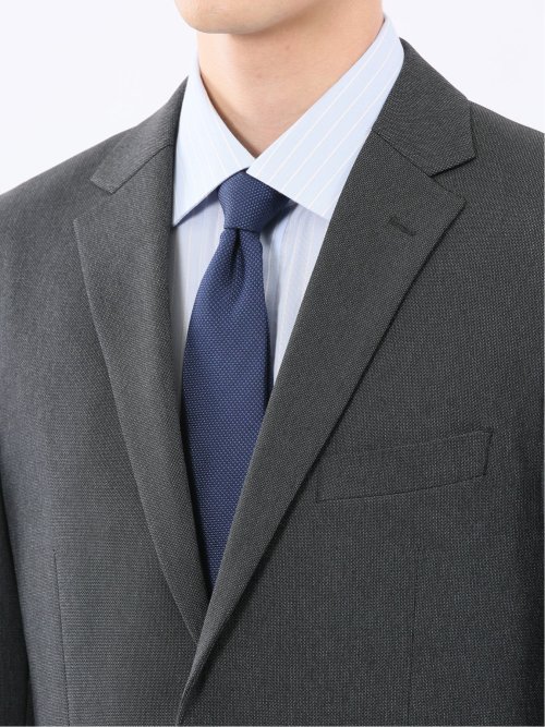 ストレッチウォッシャブル レギュラーフィット 2ボタン2ピーススーツ 組織グレー
