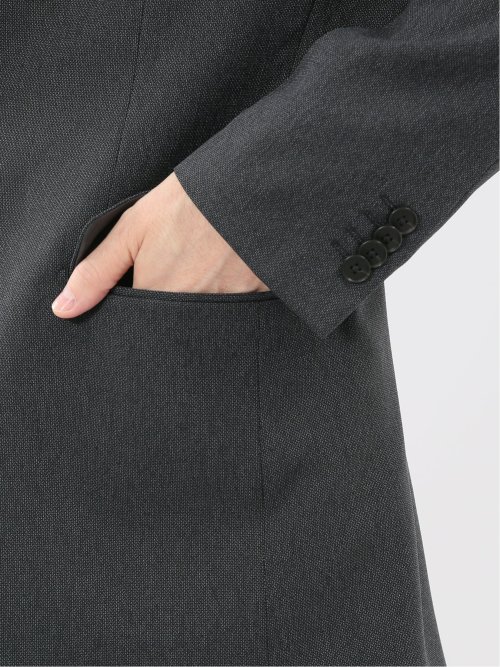 ストレッチウォッシャブル レギュラーフィット 2ボタン2ピーススーツ 組織グレー