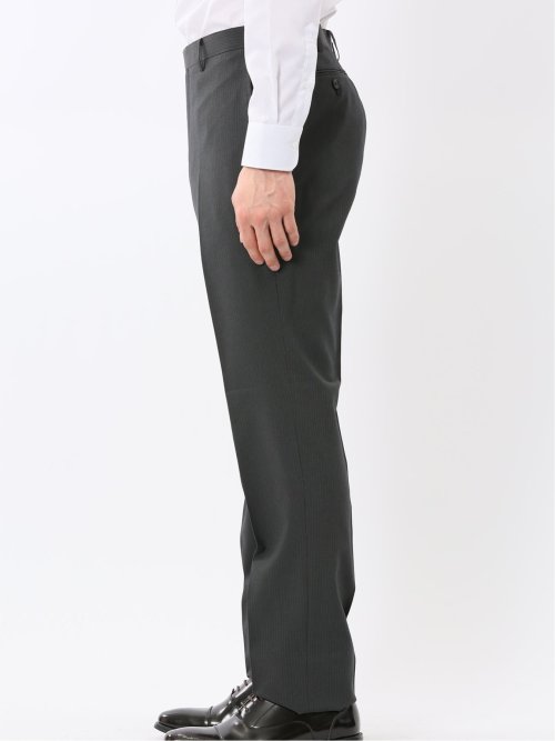 ストレッチ ウォッシャブル レギュラーフィット 2ボタン 2ピース スーツ ストライプグレー