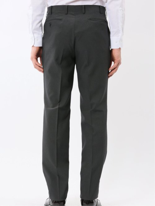 ストレッチ ウォッシャブル レギュラーフィット 2ボタン 2ピース スーツ ストライプグレー