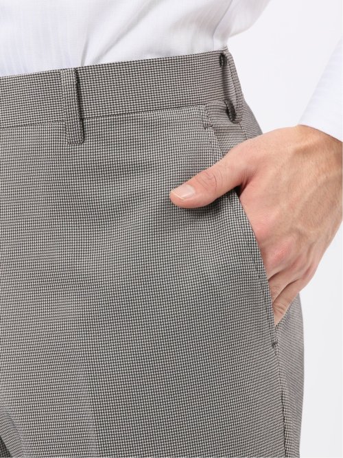 ストレッチウォッシャブル レギュラーフィット 2ボタン2ピーススーツ 千鳥シロ×クロ