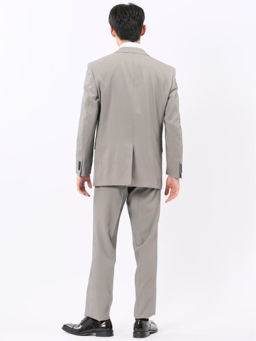 ストレッチウォッシャブル レギュラーフィット 2ボタン2ピーススーツ 千鳥シロ×クロ