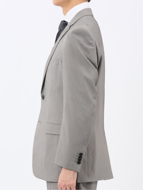 ストレッチウォッシャブル レギュラーフィット 2ボタン2ピーススーツ 千鳥シロ×クロ