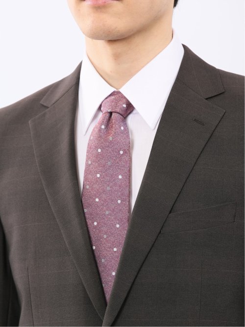 ストレッチ ウォッシャブル レギュラーフィット 2ボタン 2ピース スーツ チェックこげ茶