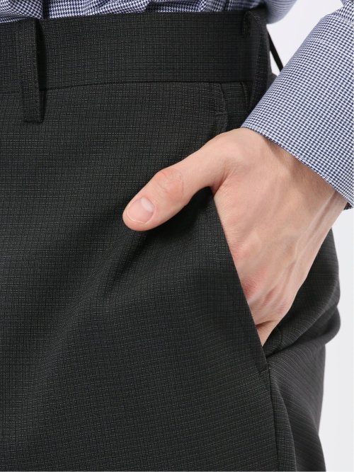 ストレッチウォッシャブル レギュラーフィット 2ボタン2ピーススーツ 組織グレー
