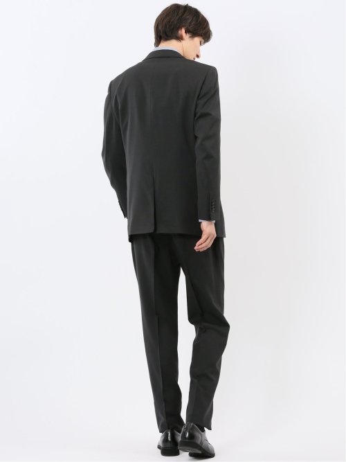 ストレッチウォッシャブル レギュラーフィット 2ボタン2ピーススーツ 組織グレー