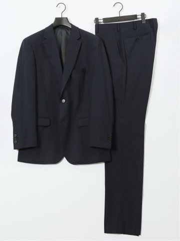 ストレッチウォッシャブル レギュラーフィット 2ボタン2ピーススーツ 組織紺