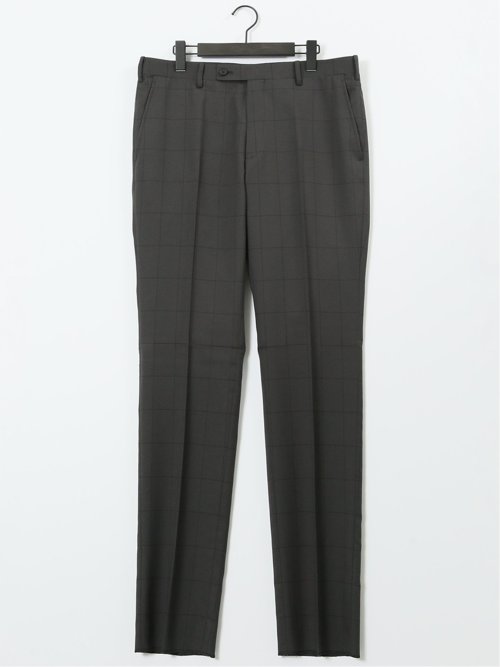 ストレッチウォッシャブル レギュラーフィット 2ボタン2ピーススーツ チェックグレー