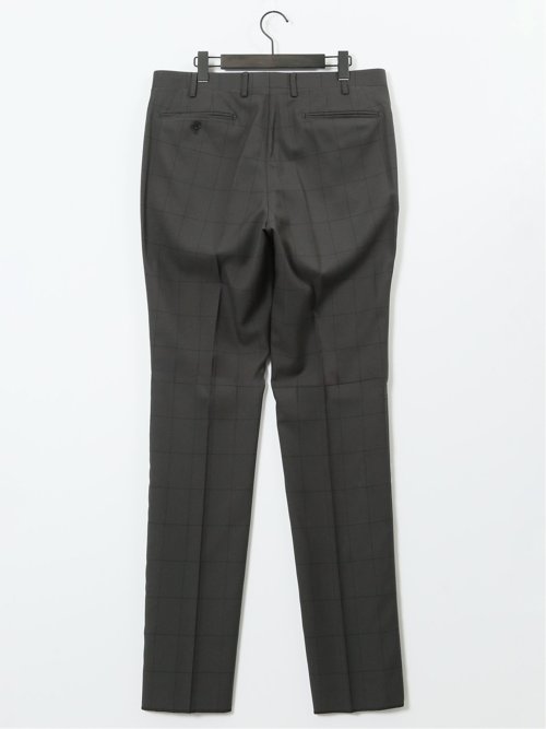 ストレッチウォッシャブル レギュラーフィット 2ボタン2ピーススーツ チェックグレー