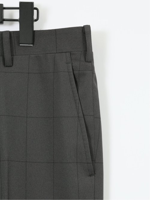 ストレッチウォッシャブル レギュラーフィット 2ボタン2ピーススーツ チェックグレー