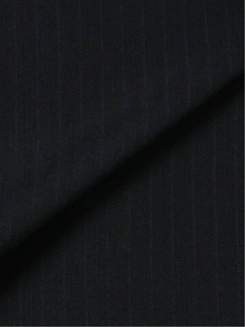 ウール混 レギュラーフィット 2ボタン2ピーススーツ ストライプ黒