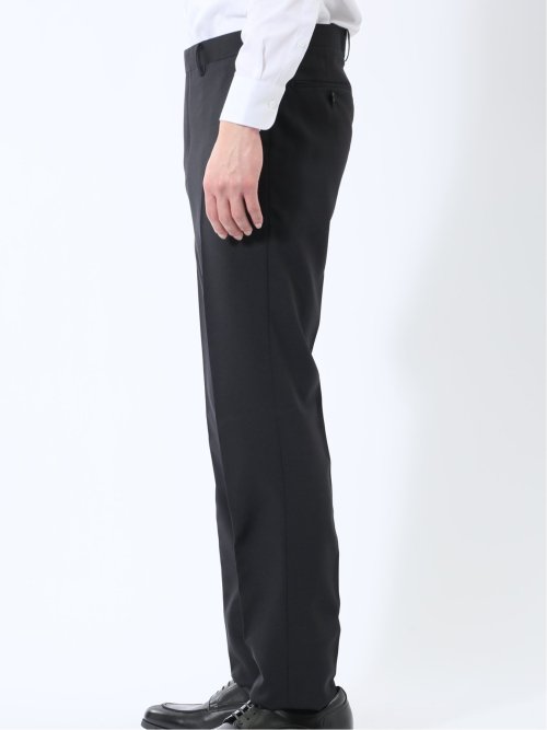 ストレッチウォッシャブル スリムフィット 2ボタン2ピース リクルートスーツ 黒無地