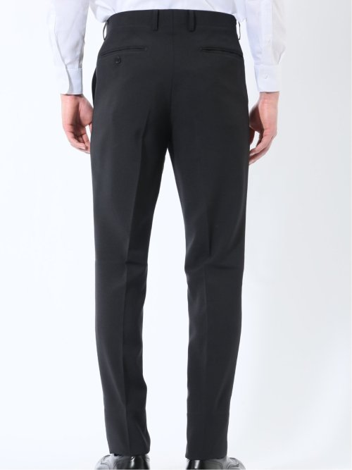 ストレッチウォッシャブル スリムフィット 2ボタン2ピース リクルートスーツ 黒無地