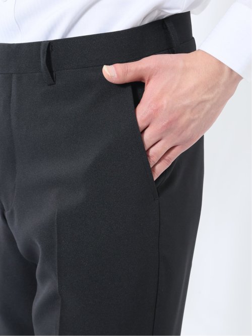 ストレッチウォッシャブル スリムフィット 2ボタン2ピース リクルートスーツ 黒無地