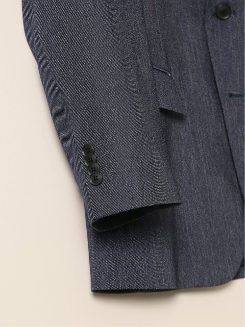 ストレッチウォッシャブル レギュラーフィット 2ボタン3ピーススーツ デニムライク