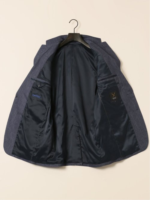 ストレッチウォッシャブル レギュラーフィット 2ボタン3ピーススーツ デニムライク