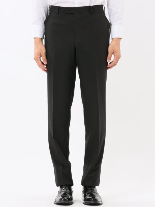 ストレッチウォッシャブル リラックスフィット 2ボタン2ピーススーツ 組織黒