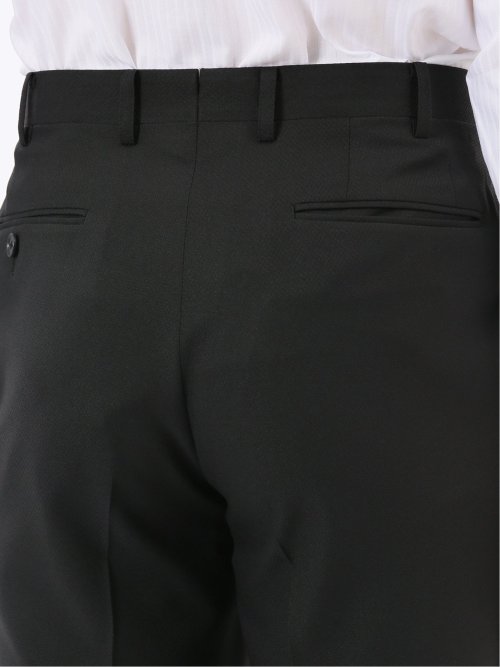 ストレッチウォッシャブル リラックスフィット 2ボタン2ピーススーツ 組織黒