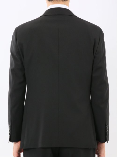 ストレッチウォッシャブル リラックスフィット 2ボタン2ピーススーツ 組織黒