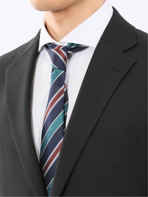 ストレッチウォッシャブル リラックスフィット 2ボタン2ピーススーツ 組織黒