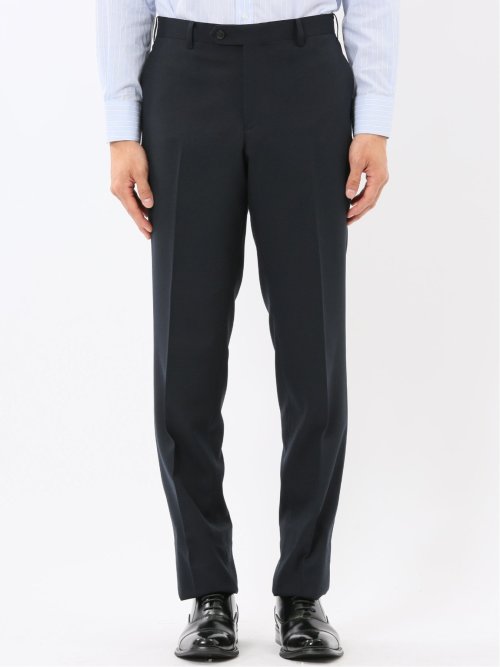 ストレッチウォッシャブル リラックスフィット 2ボタン2ピーススーツ 組織紺