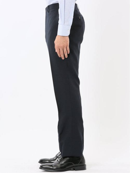 ストレッチウォッシャブル リラックスフィット 2ボタン2ピーススーツ 組織紺