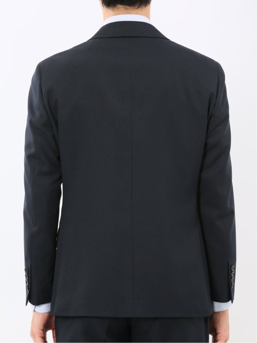 ストレッチウォッシャブル リラックスフィット 2ボタン2ピーススーツ 組織紺