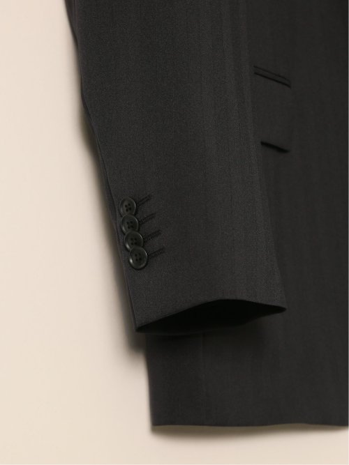 ストレッチウォッシャブル レギュラーフィット 2ボタン3ピーススーツ ソラーロ黒