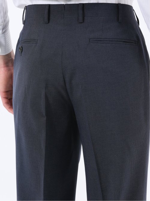 ストレッチウォッシャブル リラックスフィット 2ボタン2ピーススーツ 組織紺