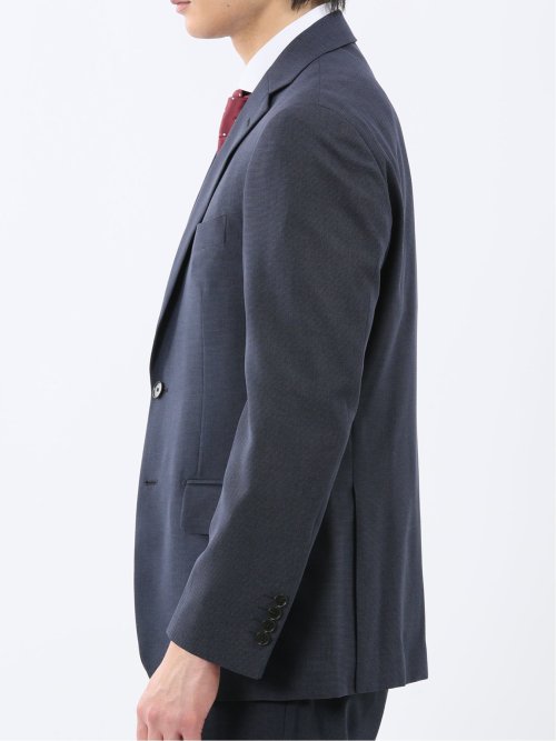 ストレッチウォッシャブル リラックスフィット 2ボタン2ピーススーツ 組織紺