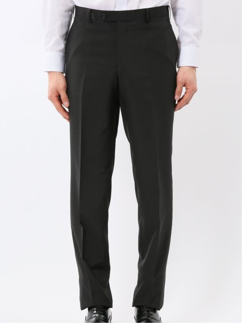 ストレッチ ウォッシャブル リラックスフィット 2ボタン 2ピース スーツ チェック黒