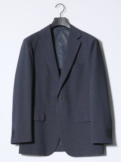 ストレッチウォッシャブル レギュラーフィット 2ボタン4ピース6WAYスーツ ウィンドペン紺