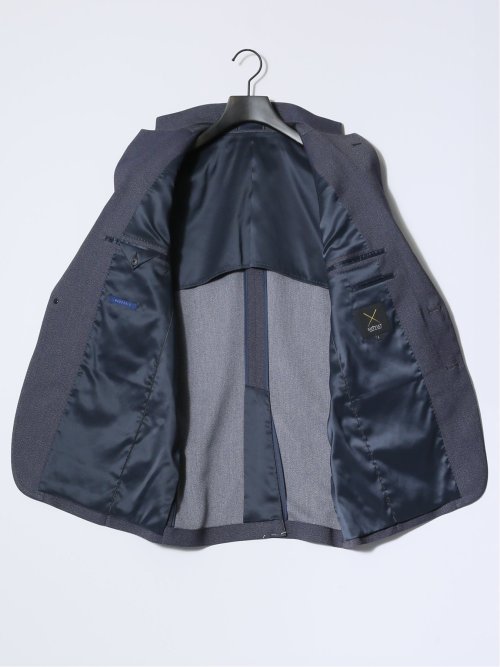 軽量ストレッチウォッシャブル レギュラーフィット 2ボタン3ピーススーツ デニムライク