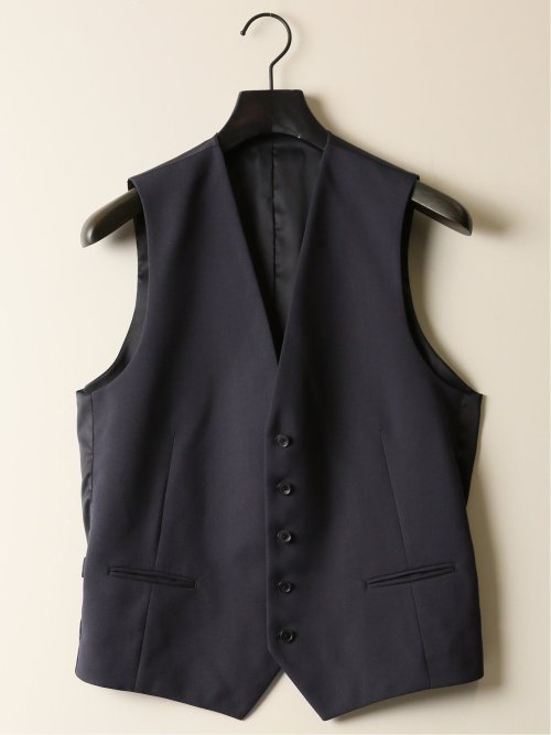 ストレッチウォッシャブル レギュラーフィット 2ボタン3ピーススーツ ソラーロ紺