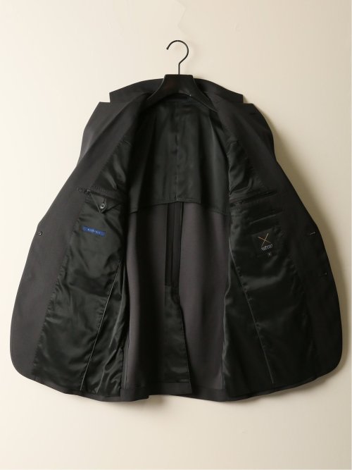 ストレッチウォッシャブル レギュラーフィット 2ボタン3ピーススーツ ソラーロ黒