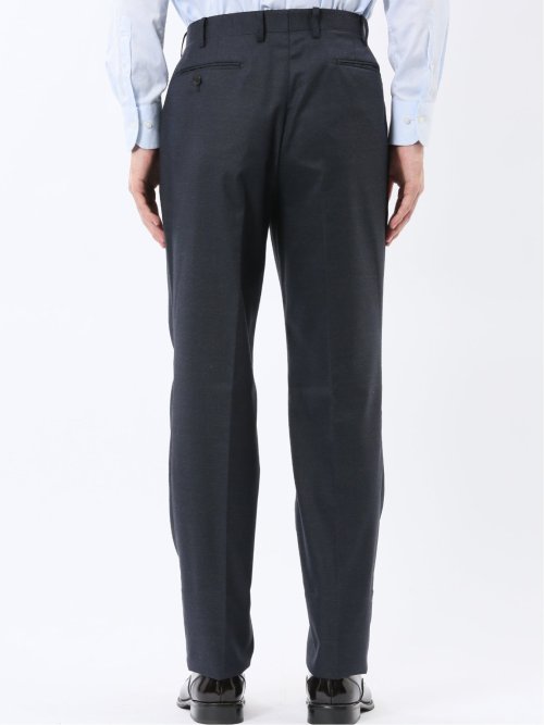 ストレッチウォッシャブル スリムフィット 2ボタン2ピーススーツ チェック紺