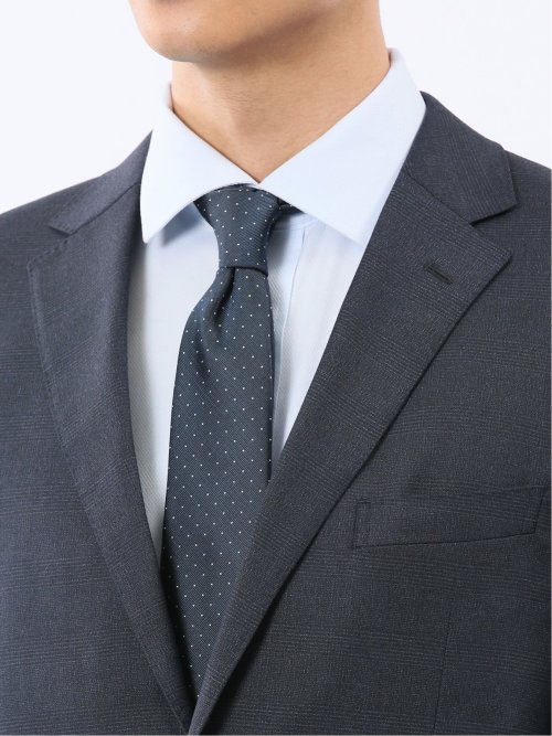 ストレッチウォッシャブル スリムフィット 2ボタン2ピーススーツ チェック紺