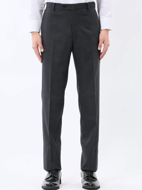 ストレッチウォッシャブル レギュラーフィット 2ボタン2ピーススーツ チェック黒